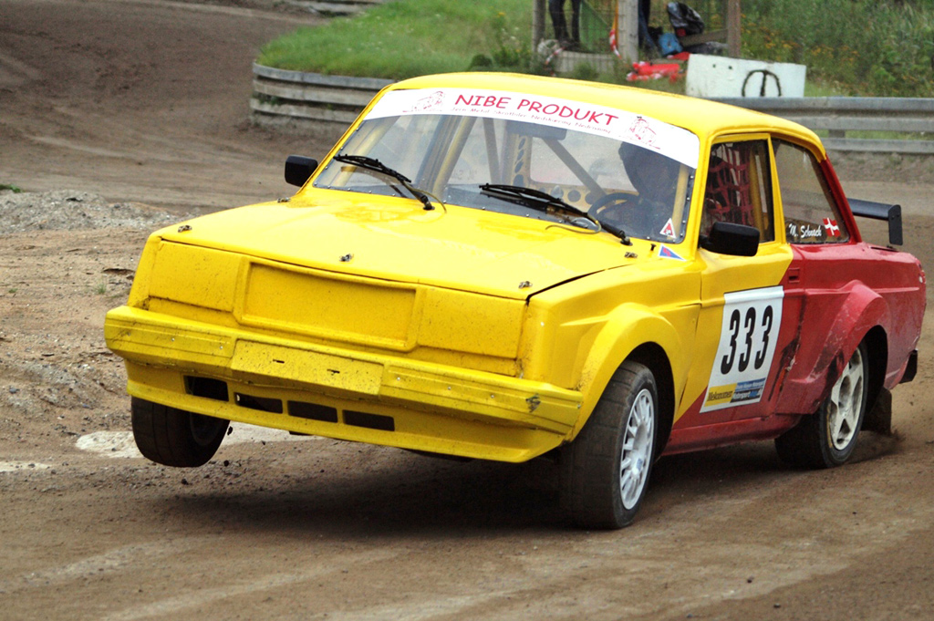 MNJ’eren Morten Schnack i Volvo 242 ser frem til et topresultat på hjemmebane i det skrappe nordeuropæiske selskab.
(Foto: Åge Keseler Kirketerp)